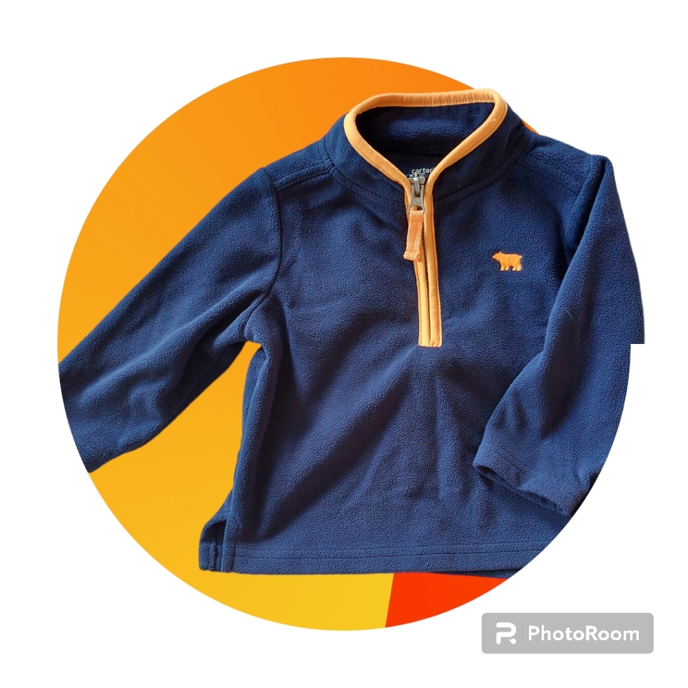 Carter's Baby Boy 1/4 Fleece Pullover, Size 9M